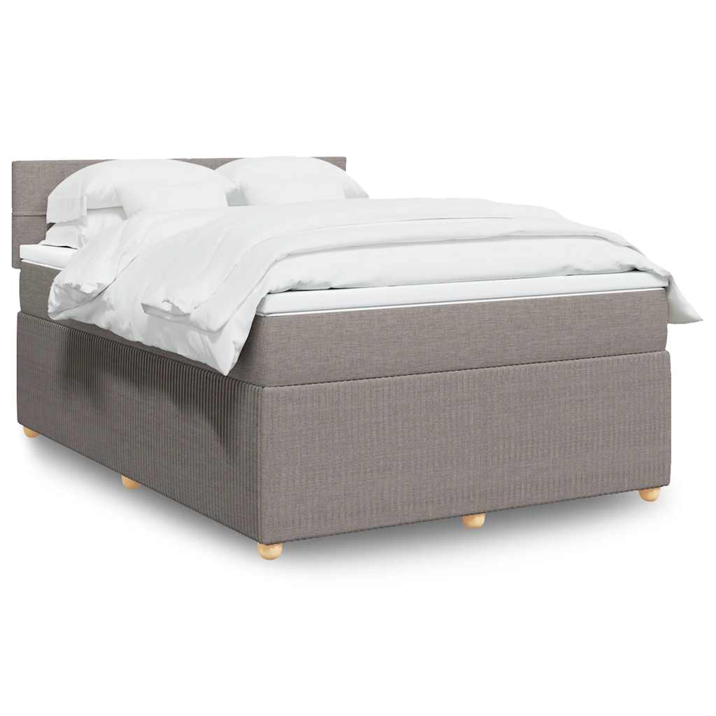 Giroletto a Molle con Materasso Tortora 140x190 cm in Tessuto | homemem39