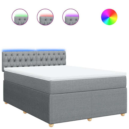 Giroletto a Molle con Materasso Grigio Chiaro 140x190cm Tessuto | homemem39
