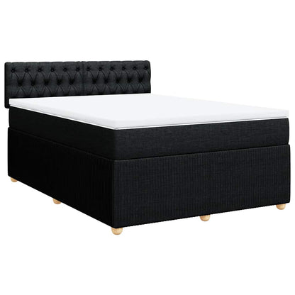 Giroletto a Molle con Materasso Nero 140x190 cm in Tessuto | homemem39