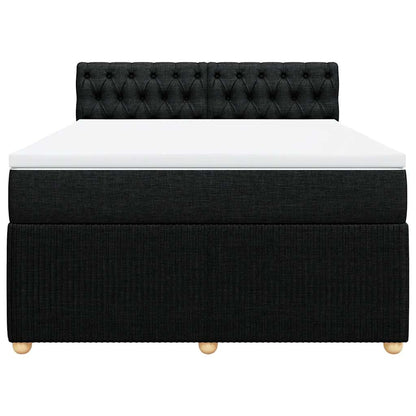 Giroletto a Molle con Materasso Nero 140x190 cm in Tessuto | homemem39