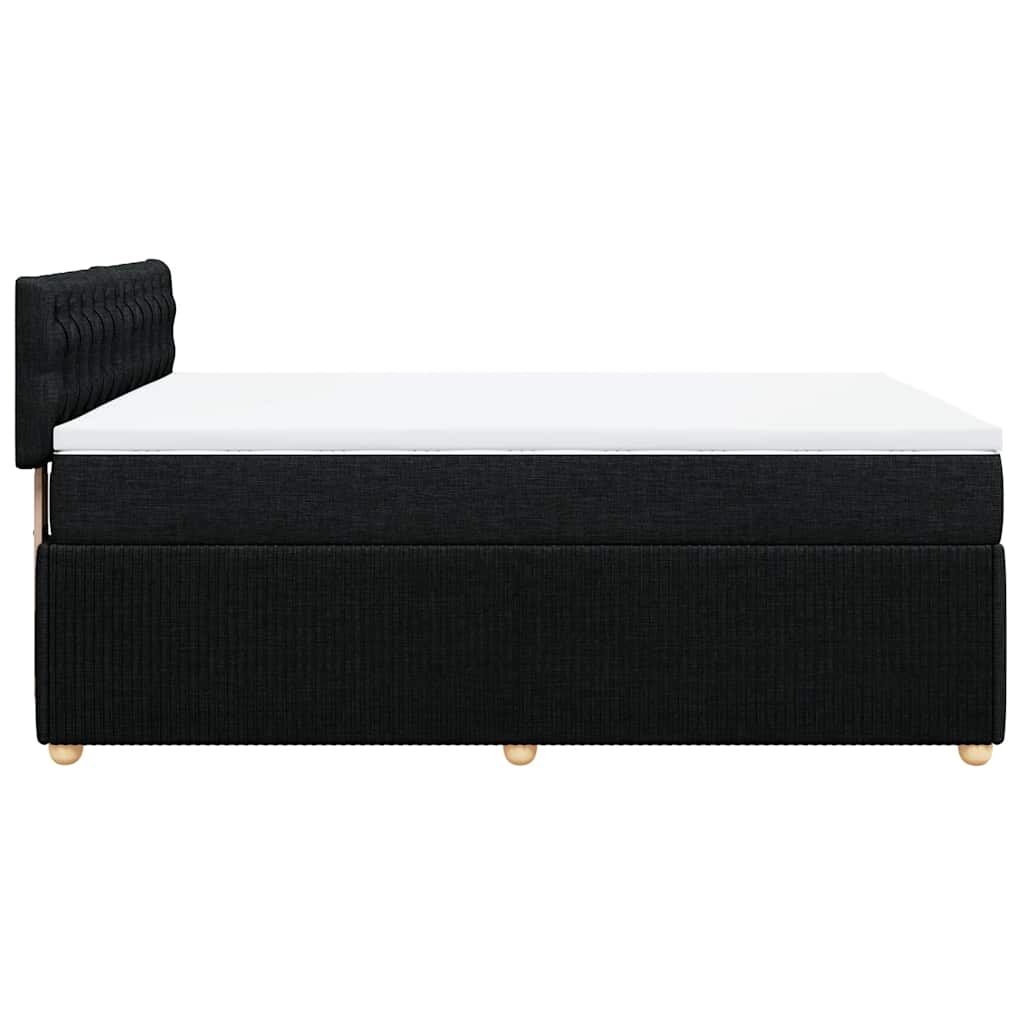 Giroletto a Molle con Materasso Nero 140x190 cm in Tessuto | homemem39