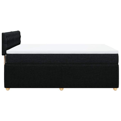 Giroletto a Molle con Materasso Nero 140x190 cm in Tessuto | homemem39