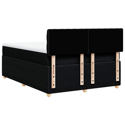 Giroletto a Molle con Materasso Nero 140x190 cm in Tessuto | homemem39