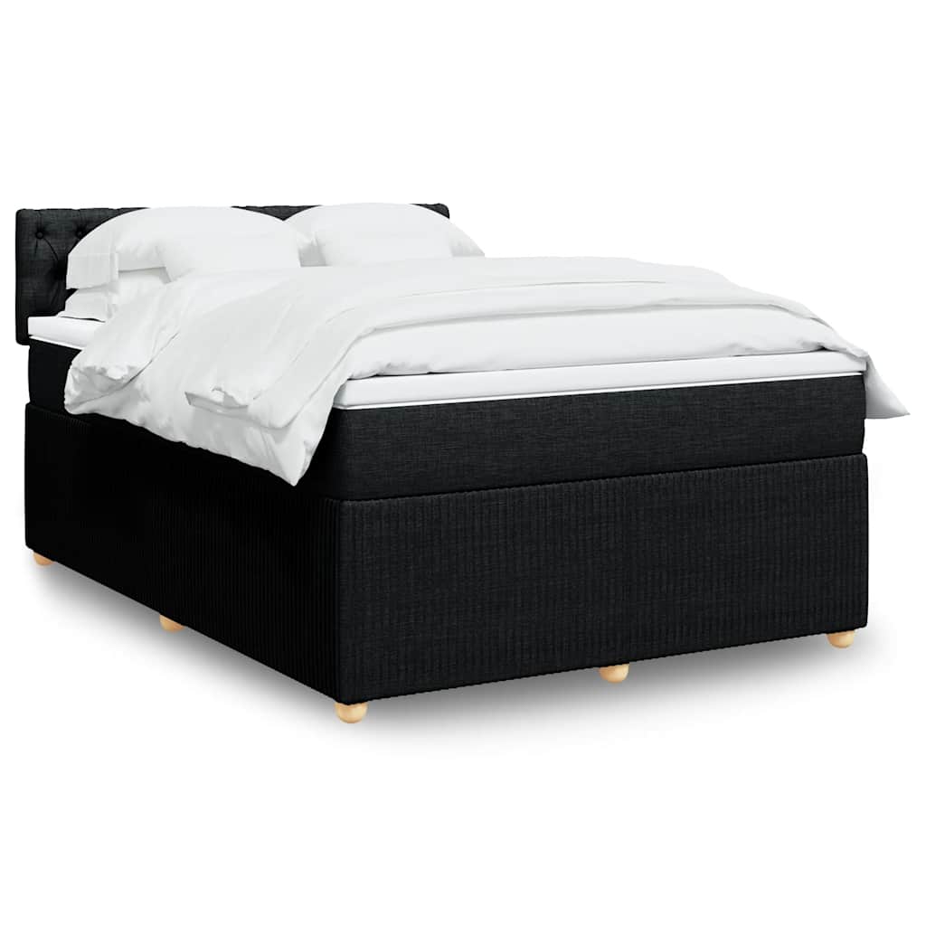 Giroletto a Molle con Materasso Nero 140x190 cm in Tessuto | homemem39