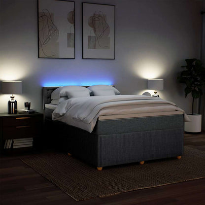Giroletto a Molle con Materasso Grigio Chiaro 140x190cm Tessuto | homemem39