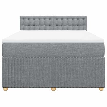 Giroletto a Molle con Materasso Grigio Chiaro 140x190cm Tessuto | homemem39