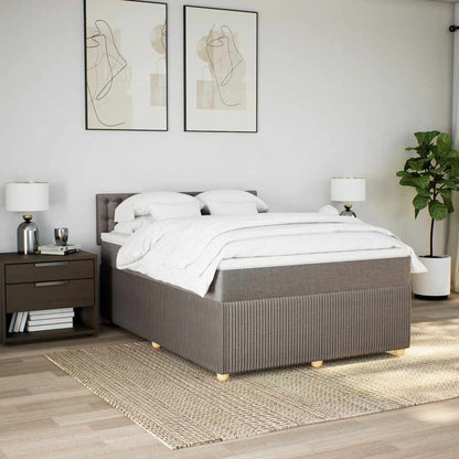 Giroletto a Molle con Materasso Tortora 140x190 cm in Tessuto