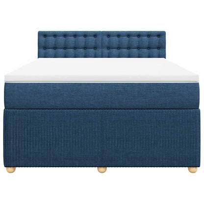 Giroletto a Molle con Materasso Blu 140x190 cm in Tessuto | homemem39