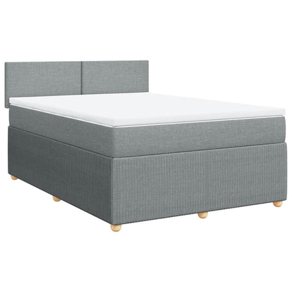 Giroletto a Molle con Materasso Grigio Chiaro 140x200cm Tessuto | homemem39