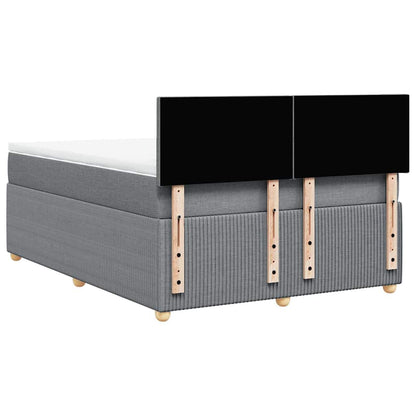 Giroletto a Molle con Materasso Grigio Chiaro 140x200cm Tessuto | homemem39