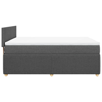 Giroletto a Molle con Materasso Grigio Scuro 140x200cm Tessuto | homemem39