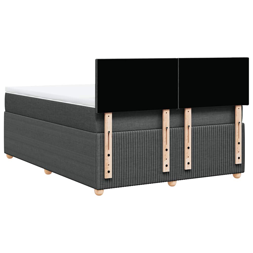 Giroletto a Molle con Materasso Grigio Scuro 140x200cm Tessuto | homemem39