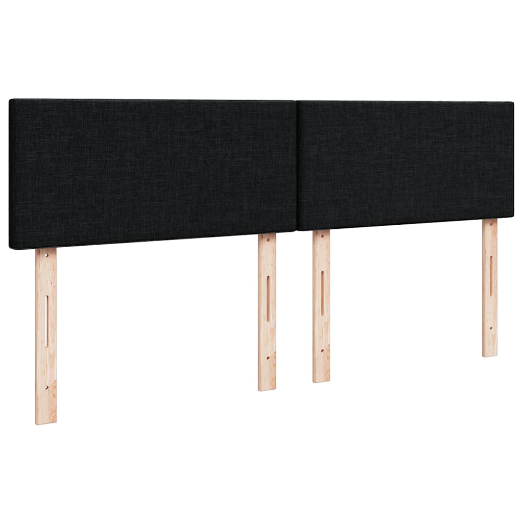 Giroletto a Molle con Materasso Nero 140x200 cm in Tessuto