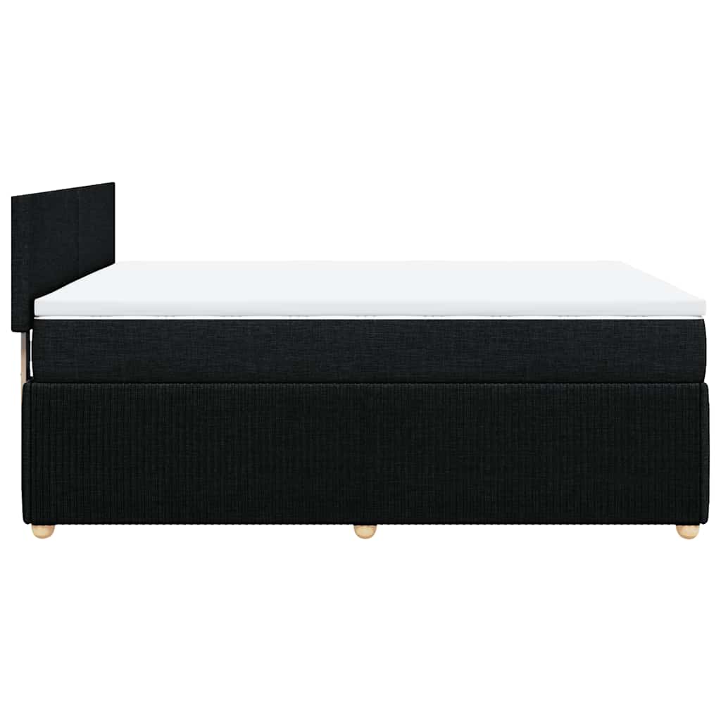 Giroletto a Molle con Materasso Nero 140x200 cm in Tessuto | homemem39