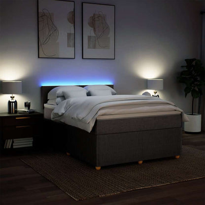 Giroletto a Molle con Materasso Tortora 140x200 cm in Tessuto | homemem39
