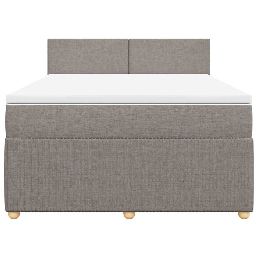 Giroletto a Molle con Materasso Tortora 140x200 cm in Tessuto | homemem39