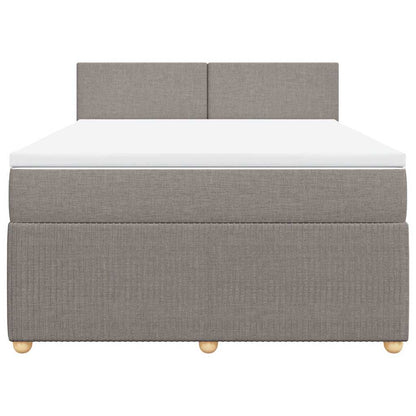 Giroletto a Molle con Materasso Tortora 140x200 cm in Tessuto | homemem39