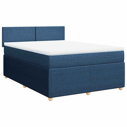Giroletto a Molle con Materasso Blu 140x200 cm in Tessuto | homemem39