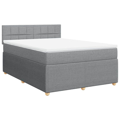 Giroletto a Molle con Materasso Grigio Chiaro 140x200cm Tessuto | homemem39