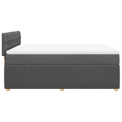 Giroletto a Molle con Materasso Grigio Scuro 140x200cm Tessuto | homemem39