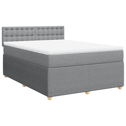 Giroletto a Molle con Materasso Grigio Chiaro 140x200cm Tessuto | homemem39