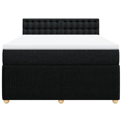 Giroletto a Molle con Materasso Nero 140x200 cm in Tessuto | homemem39