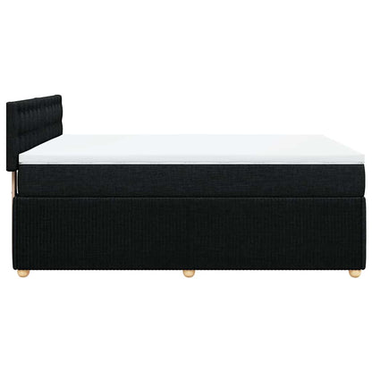 Giroletto a Molle con Materasso Nero 140x200 cm in Tessuto | homemem39