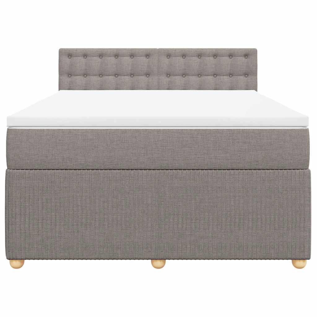 Giroletto a Molle con Materasso Tortora 140x200 cm in Tessuto | homemem39