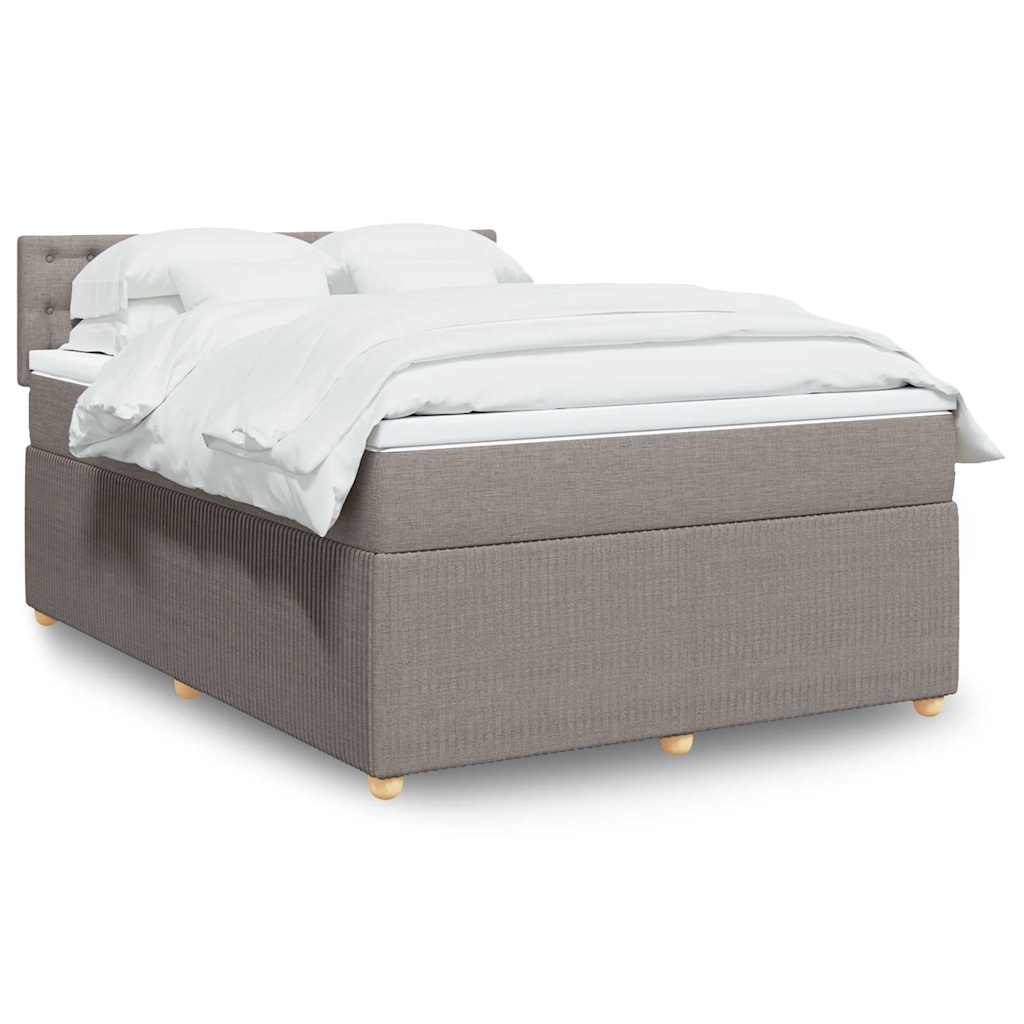 Giroletto a Molle con Materasso Tortora 140x200 cm in Tessuto | homemem39