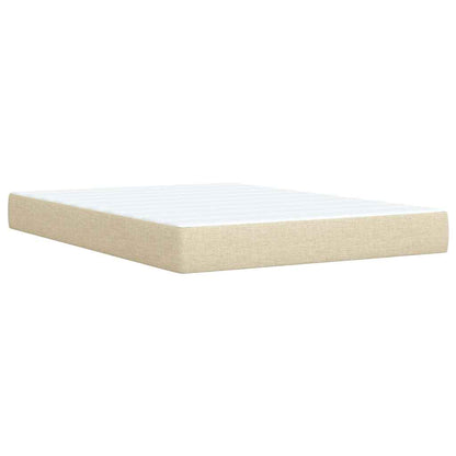 Giroletto a Molle con Materasso Crema 140x200 cm in Tessuto | homemem39