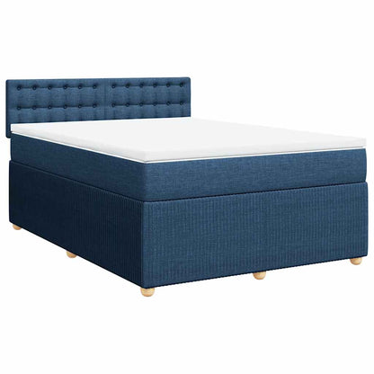 Giroletto a Molle con Materasso Blu 140x200 cm in Tessuto | homemem39
