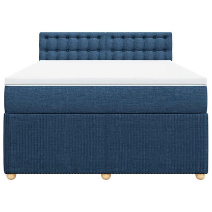 Giroletto a Molle con Materasso Blu 140x200 cm in Tessuto | homemem39
