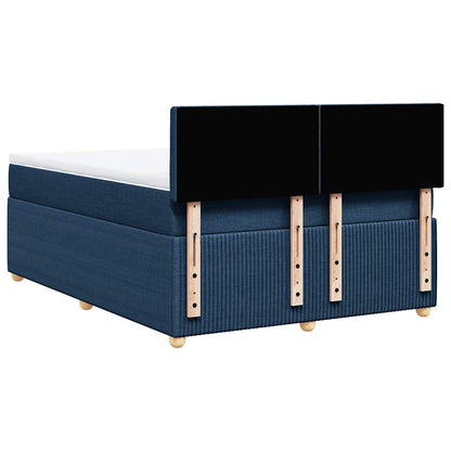 Giroletto a Molle con Materasso Blu 140x200 cm in Tessuto | homemem39