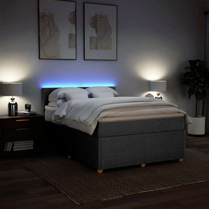 Giroletto a Molle con Materasso Grigio Chiaro 160x200cm Tessuto | homemem39