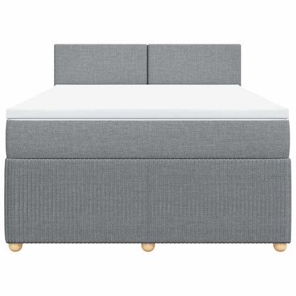 Giroletto a Molle con Materasso Grigio Chiaro 160x200cm Tessuto | homemem39