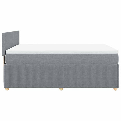 Giroletto a Molle con Materasso Grigio Chiaro 160x200cm Tessuto | homemem39