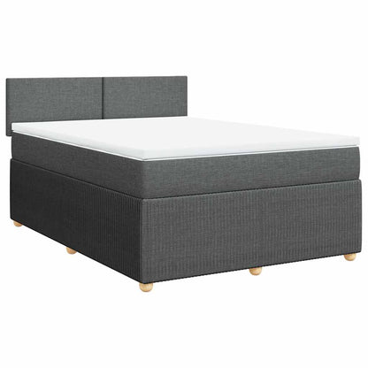 Giroletto a Molle con Materasso Grigio Scuro 160x200 cm Tessuto | homemem39