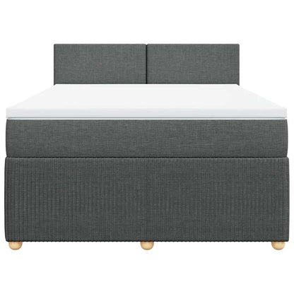 Giroletto a Molle con Materasso Grigio Scuro 160x200 cm Tessuto | homemem39
