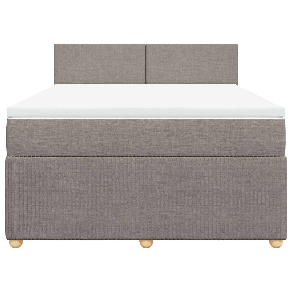 Giroletto a Molle con Materasso Tortora 160x200 cm in Tessuto | homemem39