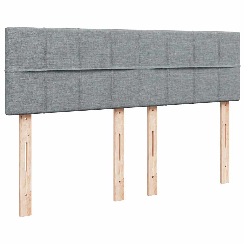 Giroletto a Molle con Materasso Grigio Chiaro 160x200cm Tessuto