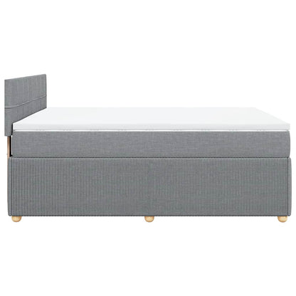 Giroletto a Molle con Materasso Grigio Chiaro 160x200cm Tessuto | homemem39