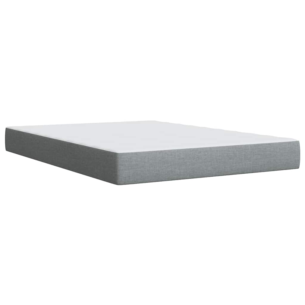 Giroletto a Molle con Materasso Grigio Chiaro 160x200cm Tessuto