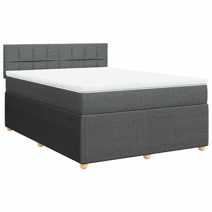 Giroletto a Molle con Materasso Grigio Scuro 160x200 cm Tessuto | homemem39