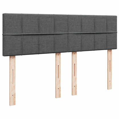Giroletto a Molle con Materasso Grigio Scuro 160x200 cm Tessuto