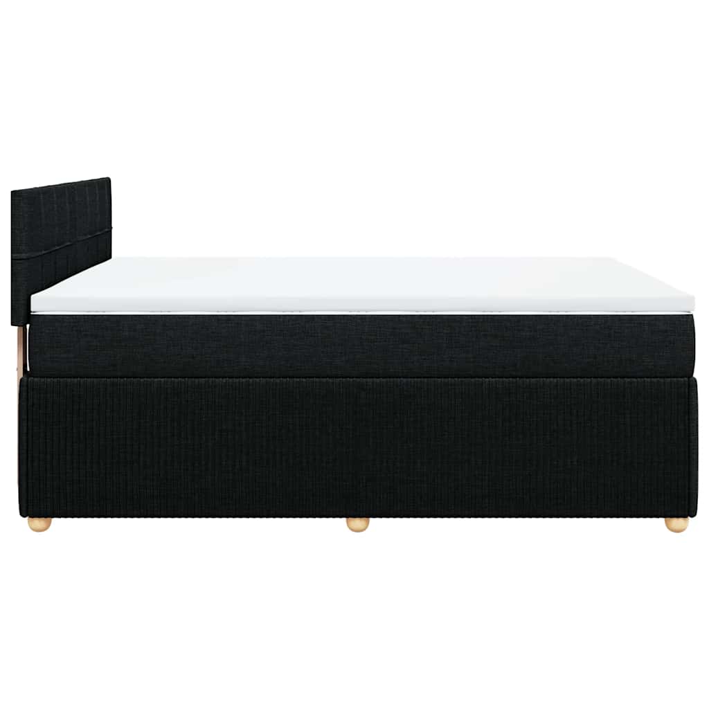Giroletto a Molle con Materasso Nero 160x200 cm in Tessuto | homemem39