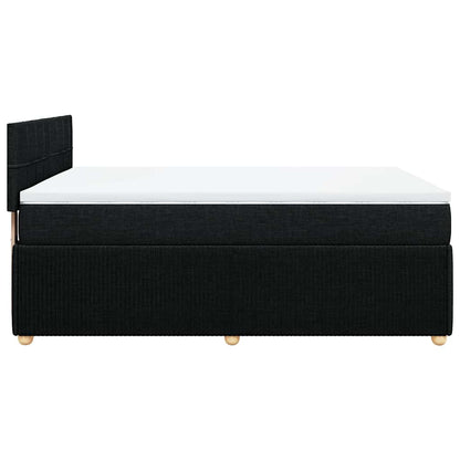 Giroletto a Molle con Materasso Nero 160x200 cm in Tessuto | homemem39