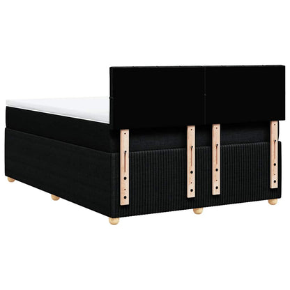 Giroletto a Molle con Materasso Nero 160x200 cm in Tessuto | homemem39