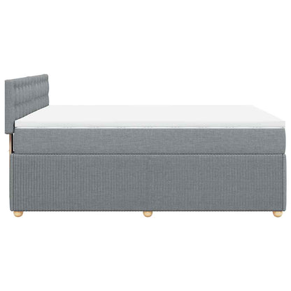 Giroletto a Molle con Materasso Grigio Chiaro 160x200cm Tessuto | homemem39