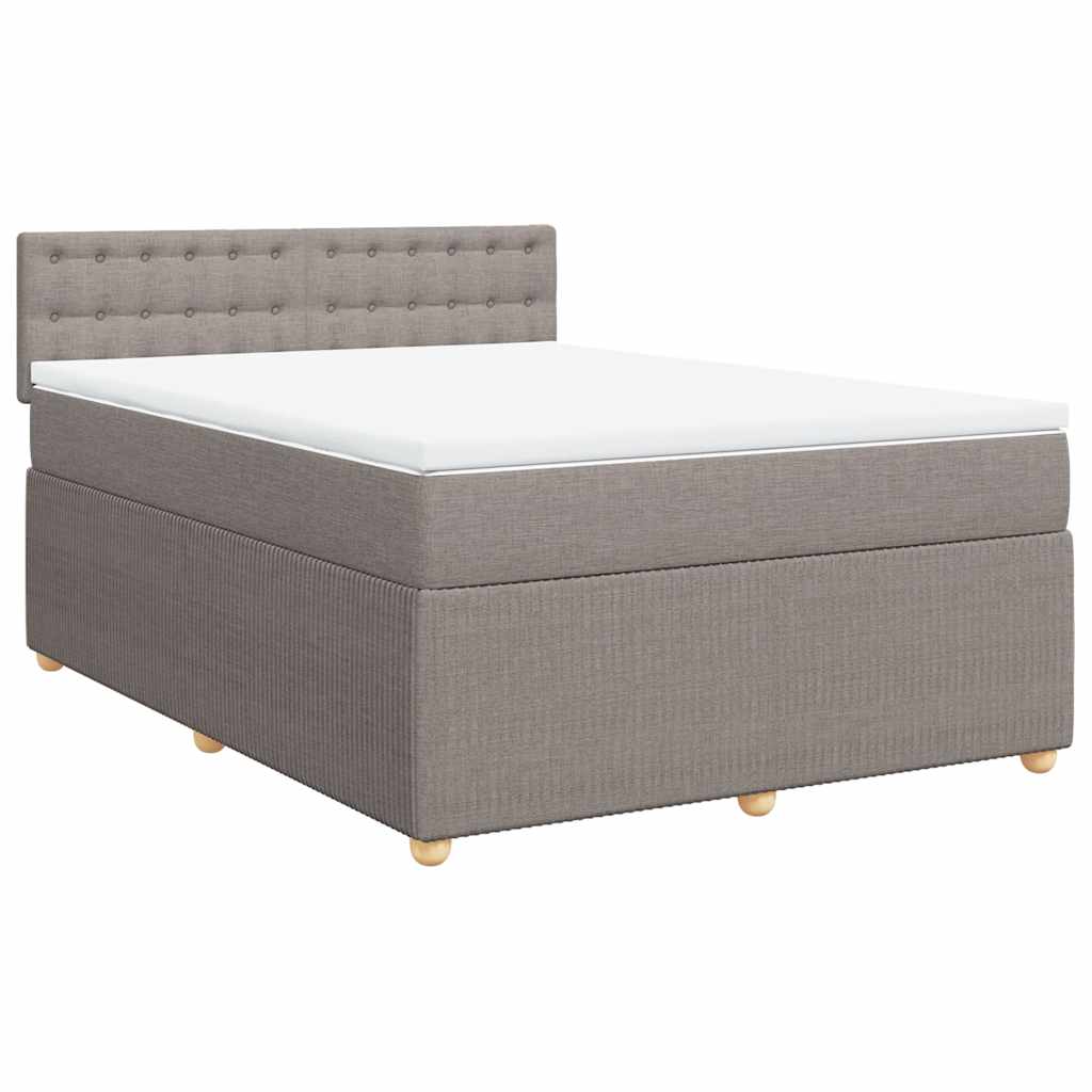Giroletto a Molle con Materasso Tortora 160x200 cm in Tessuto | homemem39