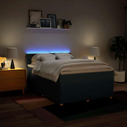 Giroletto a Molle con Materasso Blu 160x200 cm in Tessuto - homemem39